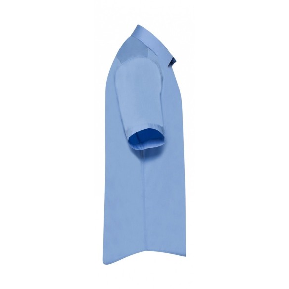 CHEMISE POPELINE HOMME MANCHES COURTES