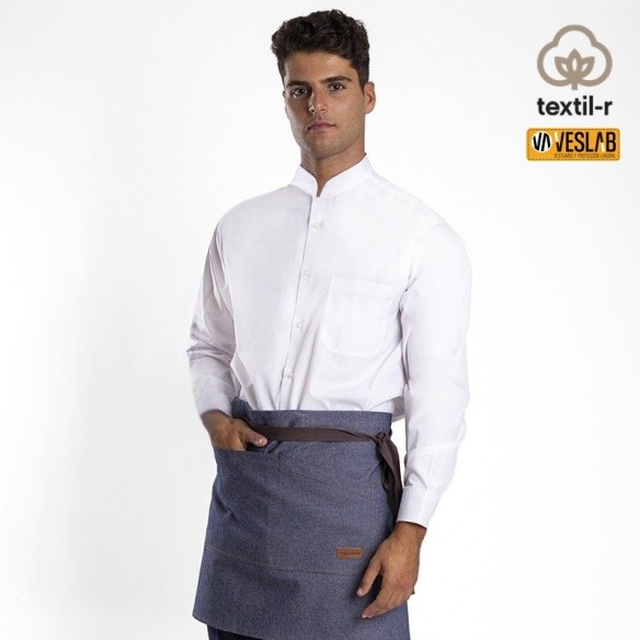 Chemise manches longues col Mao | Vêtements de travail pour serveurs
