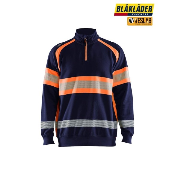 Sweat Haute visibilité Demi Zip 3553 | Vêtements Blaklader