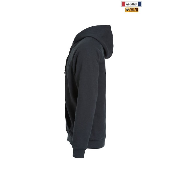 sudadera cliqué classic hoody cremallera entera