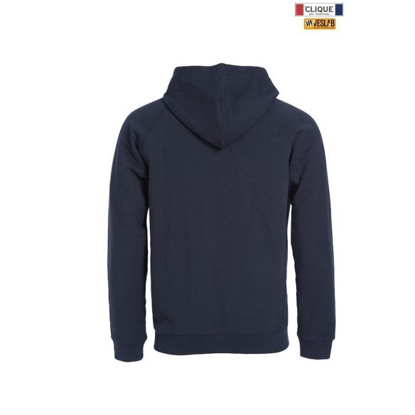 sudadera cliqué classic hoody cremallera entera
