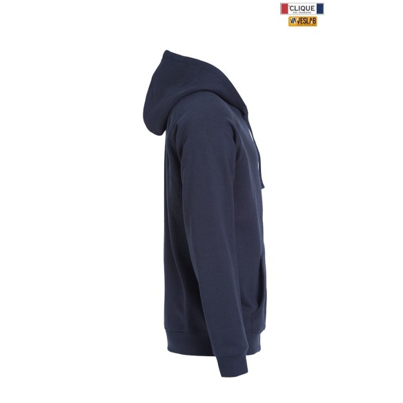 sudadera cliqué classic hoody cremallera entera