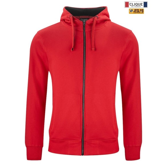 sudadera cliqué classic hoody cremallera entera
