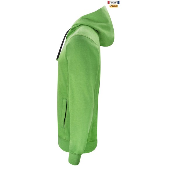 sudadera cliqué classic hoody cremallera entera
