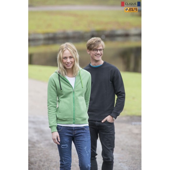 sudadera cliqué classic hoody cremallera entera