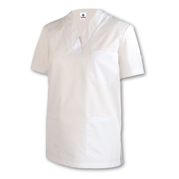 Camisola Pijama blanco con cuello de pico