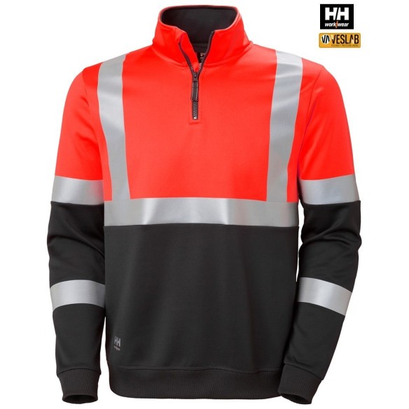Half Zip Sweatshirt | Helly Hansen Workwear | VESLAB.COM