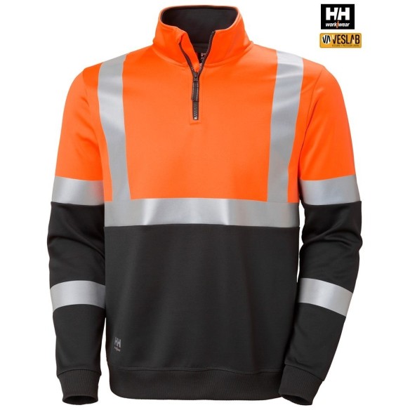 Half Zip Sweatshirt | Helly Hansen Workwear | VESLAB.COM