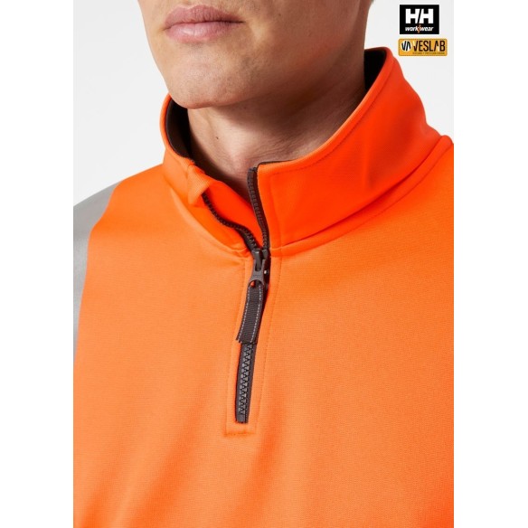 Half Zip Sweatshirt | Helly Hansen Workwear | VESLAB.COM