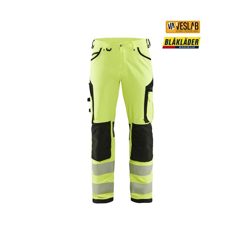 pantalón alta visibilidad elástico 4 direcciones sin bolsillos para clavos 6