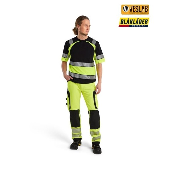 Pantalon élastique haute visibilité | Vêtements de travail | Blaklader | VESLAB