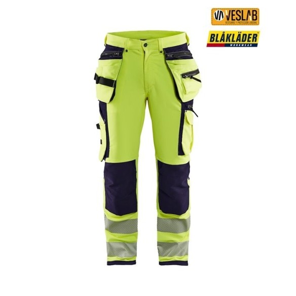 Pantalon extensible 4 directions haute visibilité | Blaklader | VESLAB