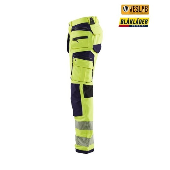 Pantalon extensible 4 directions haute visibilité | Blaklader | VESLAB