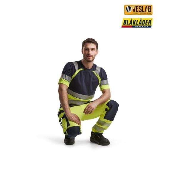 pantalón blaklader alta visibilidad elástico 4 direcciones 7
