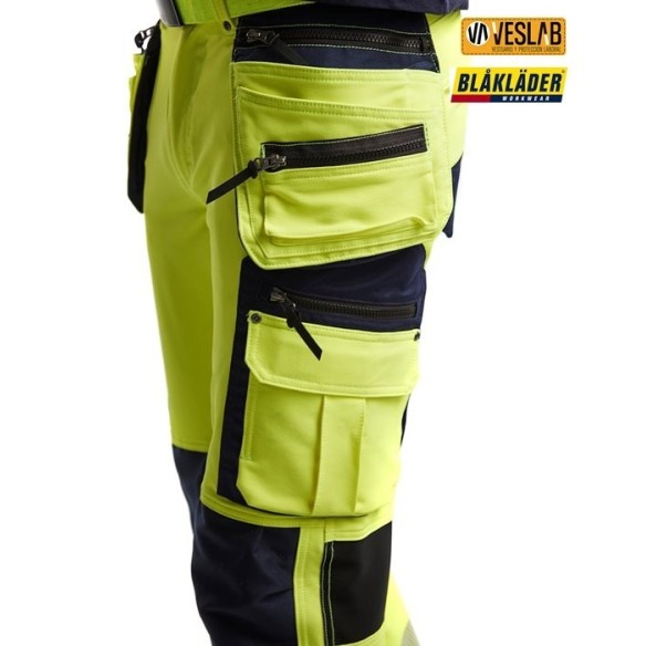 pantalón blaklader alta visibilidad elástico 4 direcciones 8