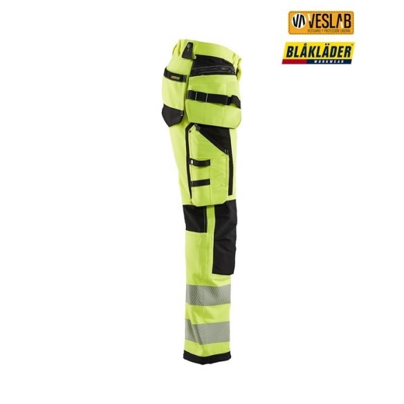 Pantalon extensible 4 directions haute visibilité | Blaklader | VESLAB