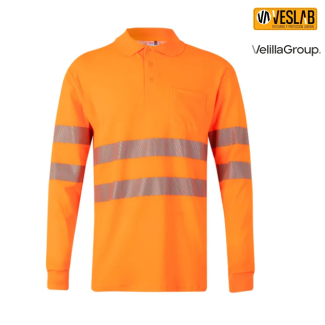 Polo HV Bicoleur manche longue | Vêtemênts de travail Haut Visibilité