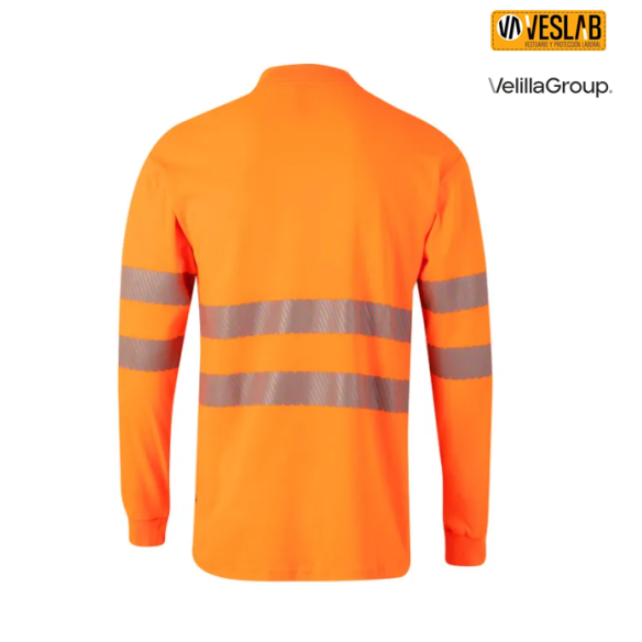 Bi-color long sleeves HV Polo |High visibility workwear dealer