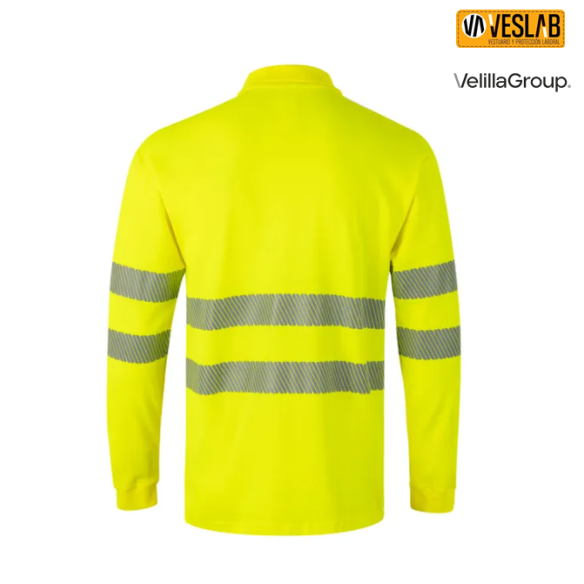 Bi-color long sleeves HV Polo |High visibility workwear dealer