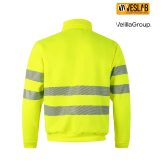 Zipped Bi-color Sweat-Shirt |High visibility workwear dealer 2