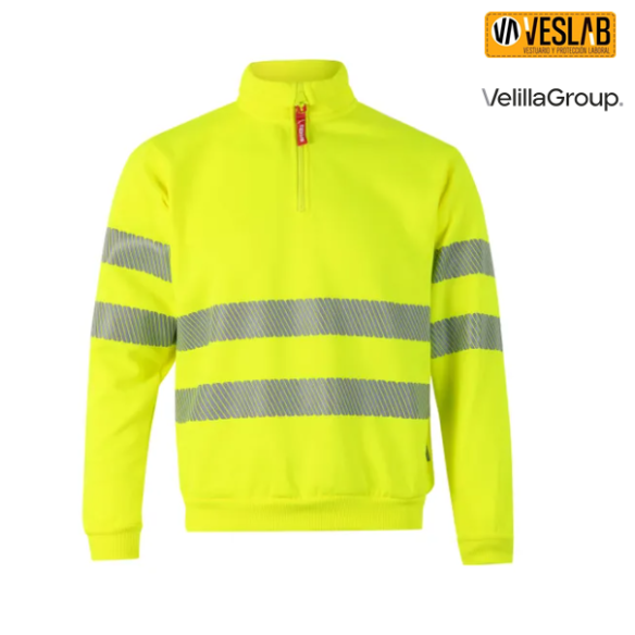 sudadera con media cremallera cinta segmentada 2