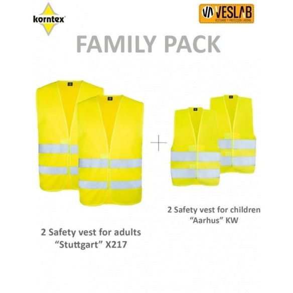 Kit famille gilet | Haute Visibilité | Korntex | VESLAB.COM