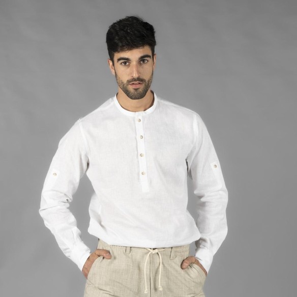 Mao Linen Cotton Shirt | Horeca Workwear