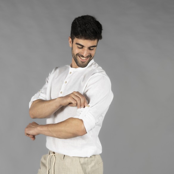 Mao Linen Cotton Shirt | Horeca Workwear