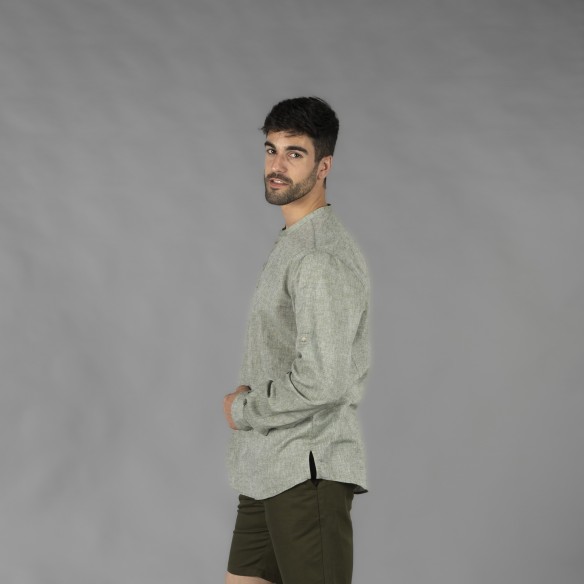 Mao Linen Cotton Shirt | Horeca Workwear