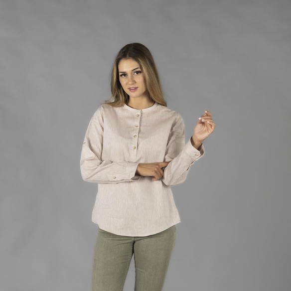 Chemise col mao Lin / Coton