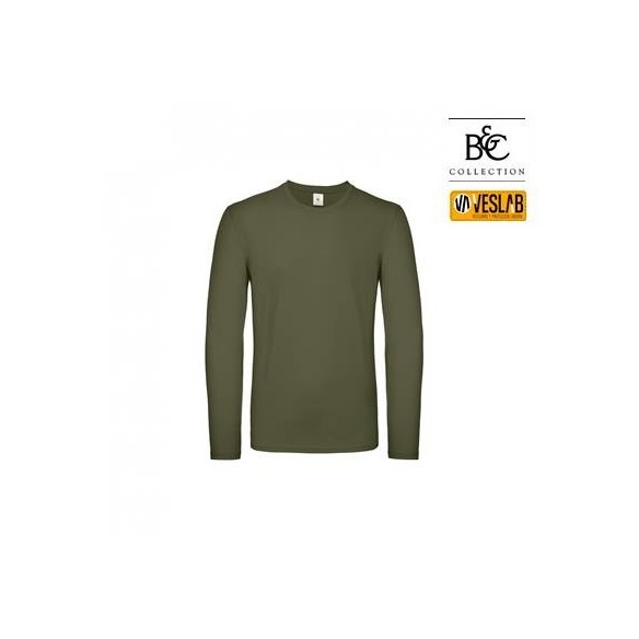 camiseta hombre manga larga 100% algodon 10