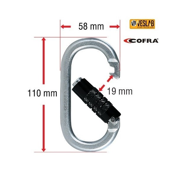 Abseil Triple Connector | Anti-Fall Systems | Cofra | VESLAB.COM