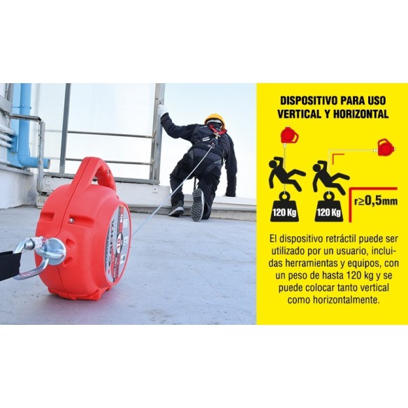 Dispositif rétractable Laos 10 | Anti-chute | Cofra | VESLAB.COM