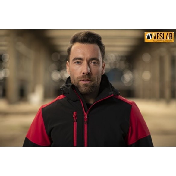 Soft-shell capouche unisexe bicolore | Vêtements de travail | Printer Prime | VESLAB.COM