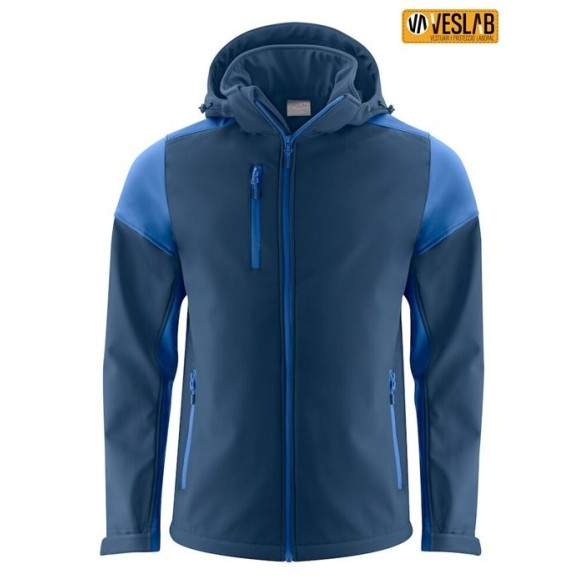 Soft-shell capouche unisexe bicolore | Vêtements de travail | Printer Prime | VESLAB.COM