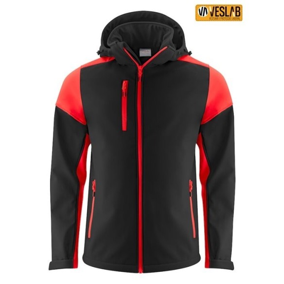 Soft-shell capouche unisexe bicolore | Vêtements de travail | Printer Prime | VESLAB.COM
