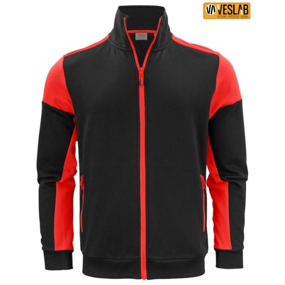 Sweat-shirt zipped bicolore | Vêtements de travail | Printer Prime | VESLAB.COM