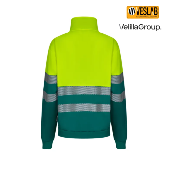 Zipped Bi-color Sweat-Shirt |High visibility workwear dealer