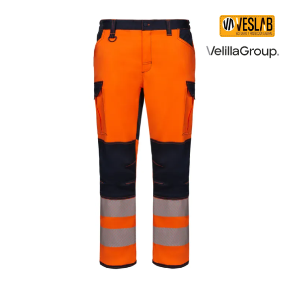 Stretch pants with knee pads | High Visibility | Velilla | VESLAB.COM