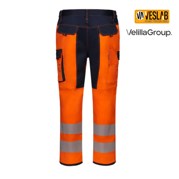 Stretch pants with knee pads | High Visibility | Velilla | VESLAB.COM