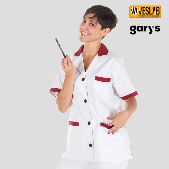 bata mujer corta sarga manga corta combinada 4