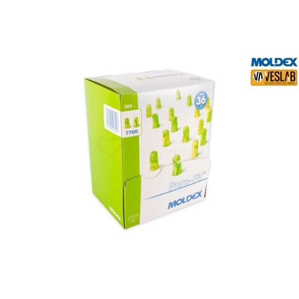 Bouchon d'oreille Moldex Pura Fit avec cordon (200 pairs)