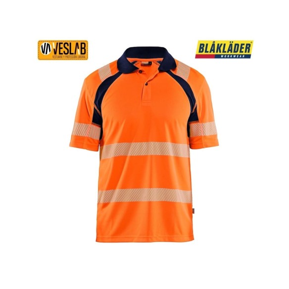 High visibility polo | Blåkläder | Comfort and visibility in any weather
