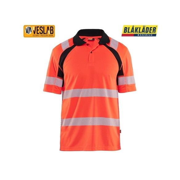 High visibility polo | Blåkläder | Comfort and visibility in any weather