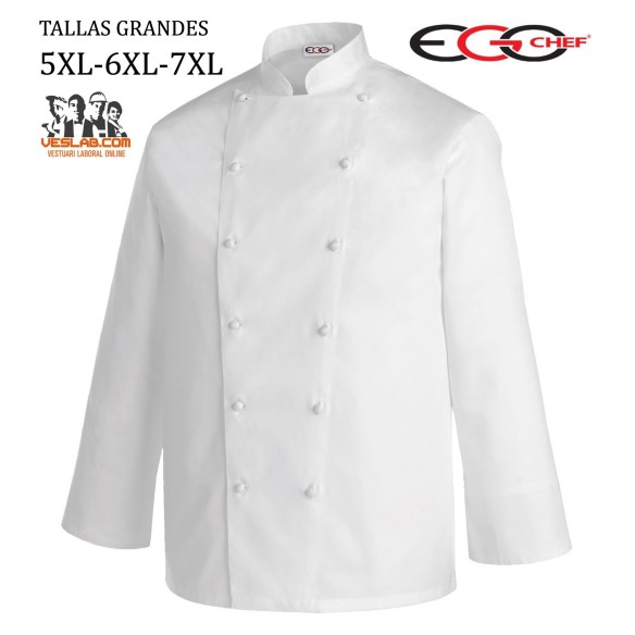 CHAQUETA EGOCHEF WHITE CONFORT EXTRA TALLAS GRANDES