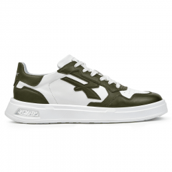 sneaker baja de piel blanca y verde u-power genesis (no seguridad) 1