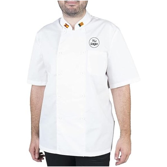 chaqueta cocina white ottavio manga corta 5