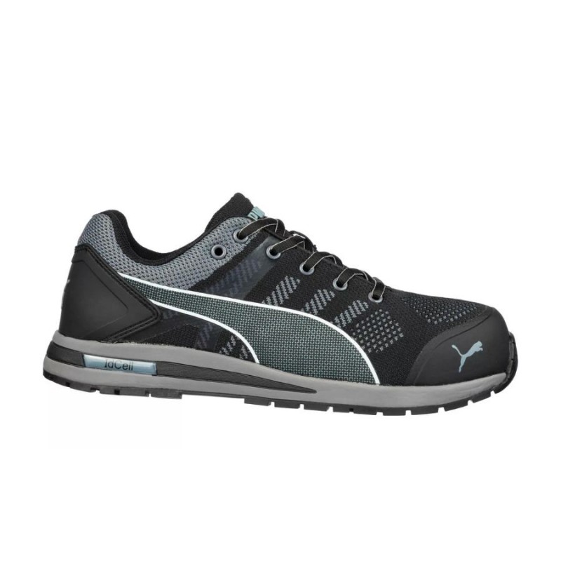 calzado puma elevate knit black low s1p src esd 1