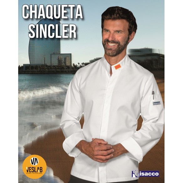 JAQUETA DE CUINA WHITE OTTAVIO MÀNIGA LLARGA