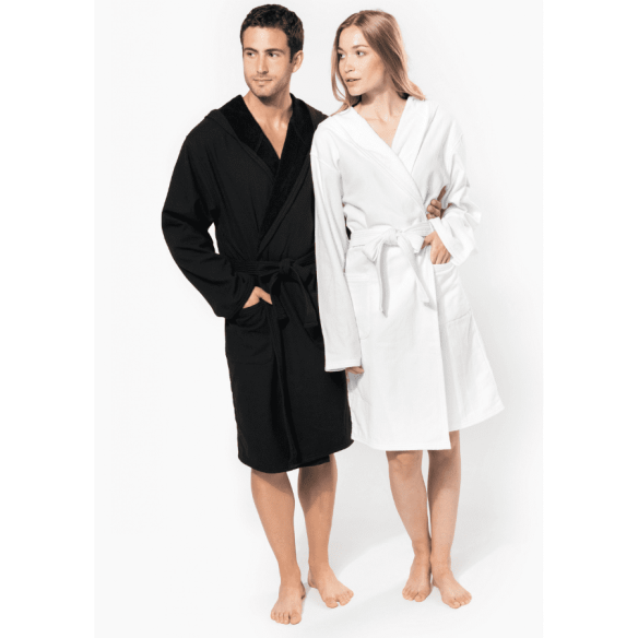 Kariban K140 Peignoir - Coton Bio, Capuche, Doux et Confortable
